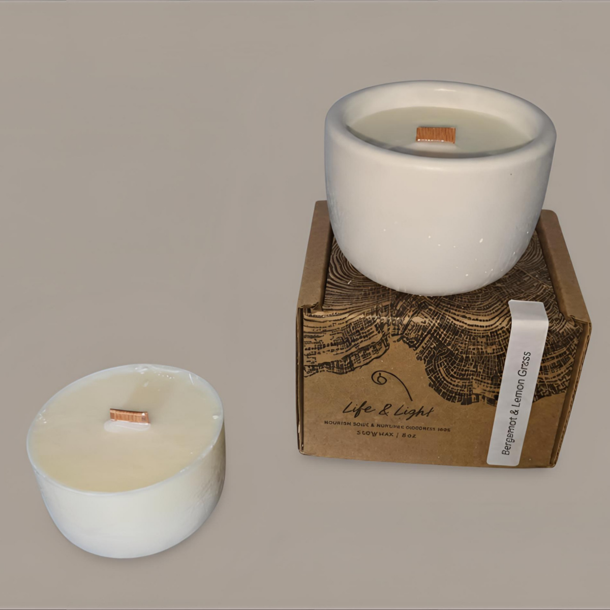 Bergamot and lemongrass 100g candle