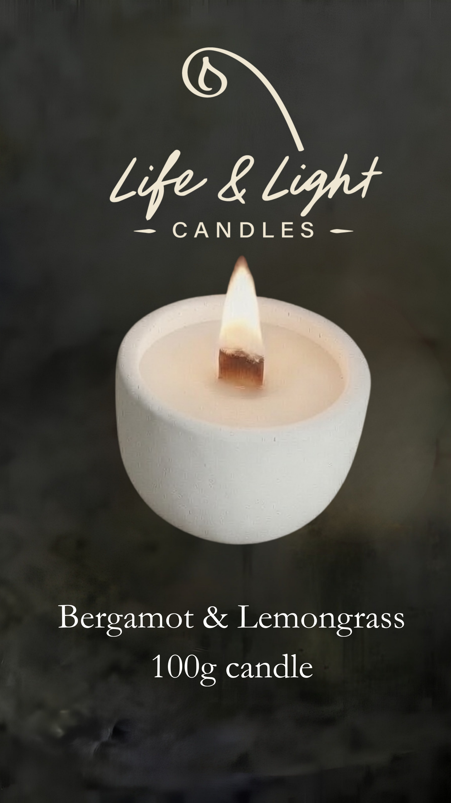 Bergamot and lemongrass 100g candle