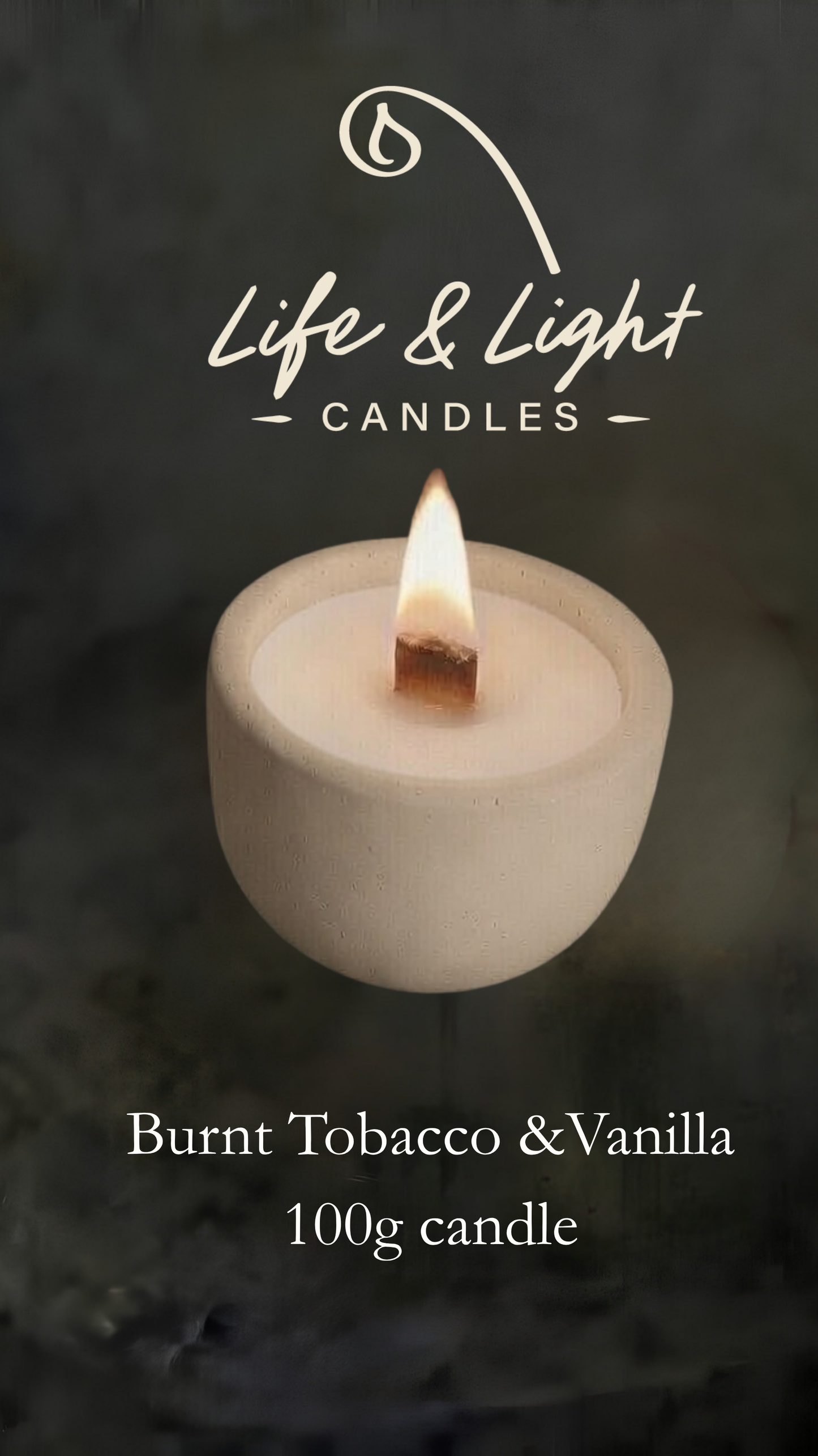 Burnt Tobacco & Vanilla 100g candle