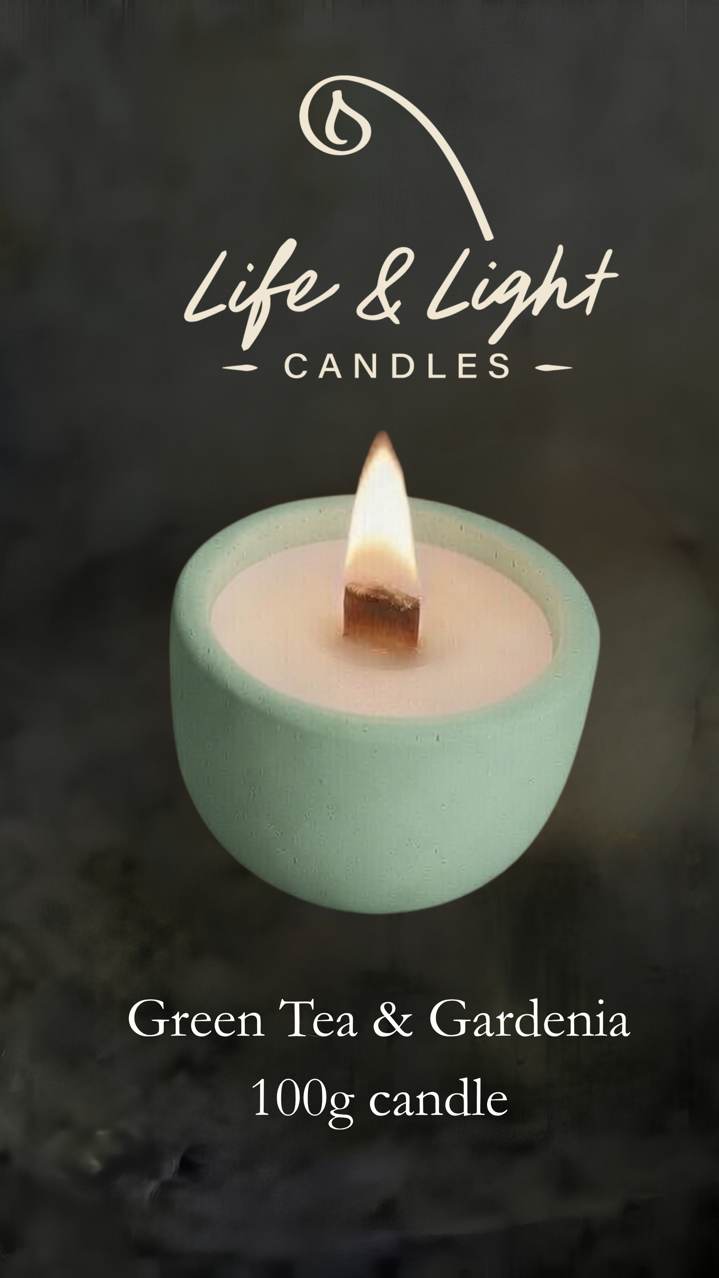 Green Tea and Gardenia 100g Candle