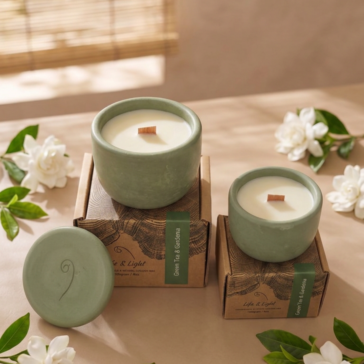 GREEN TEA & GARDENIA  Candles