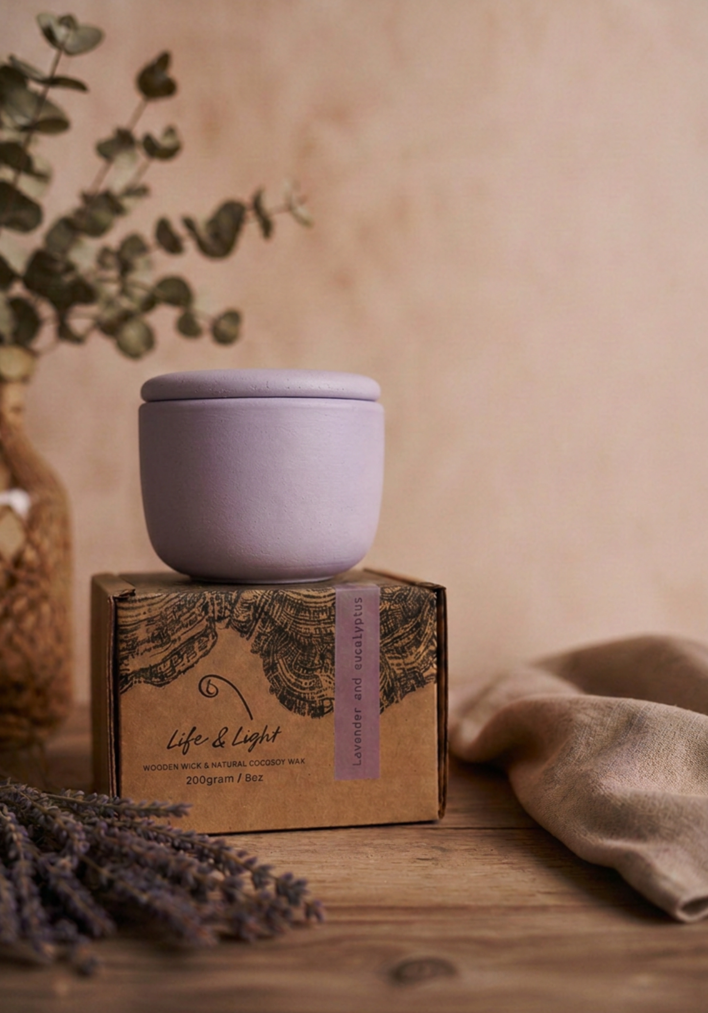 Lavender and Eucalyptus Candle