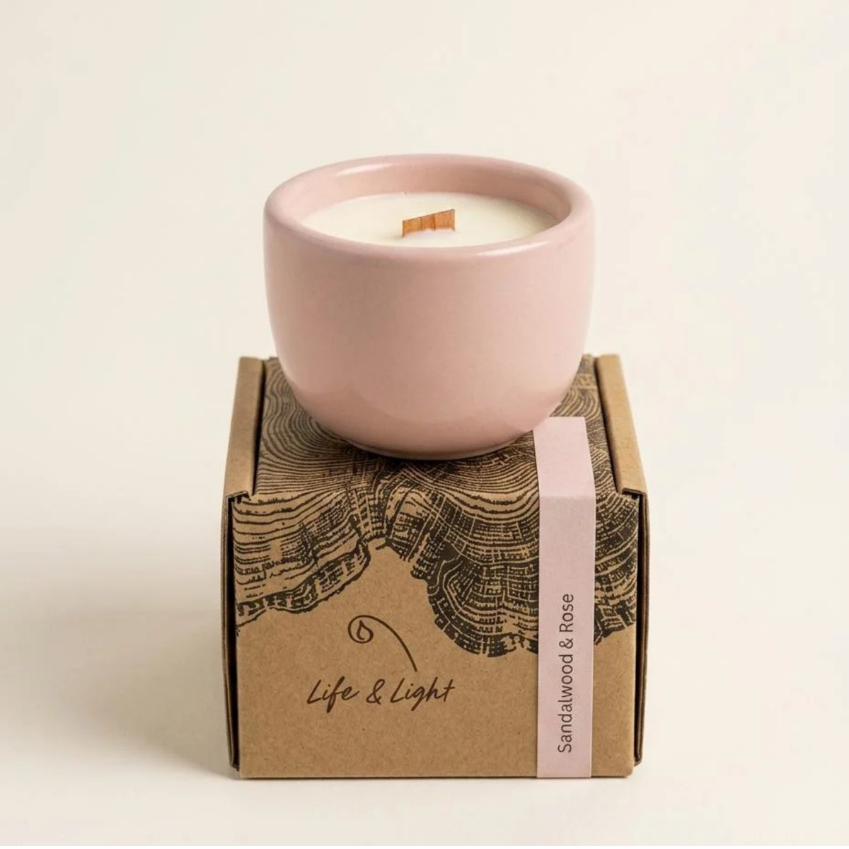 Sandalwood and Rose 100g candle